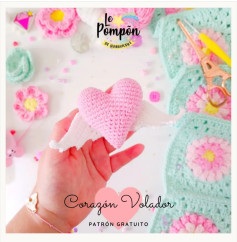 Corazón Volador: Patrón de Crochet Gratuito para Amantes del Ganchillo