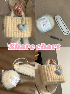 Cozy Crochet Bag with Heart Charm Pattern