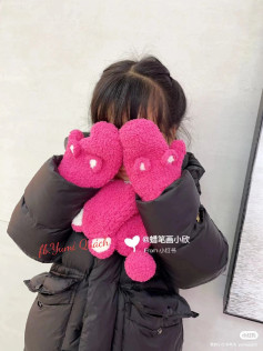 Cozy Pink Teddy Bear Mittens to Keep You Warm