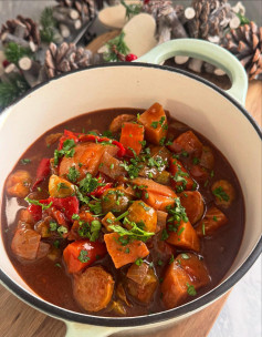 Cozy Red Wine Winter Vegetable Casserole