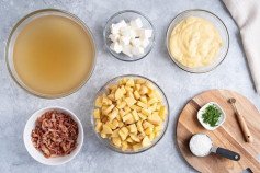 Creamy Potato Chowder with Crispy Bacon Delight