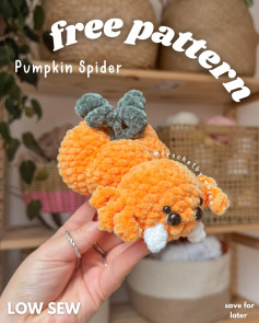 Create a Cute Pumpkin Spider with This Free Crochet Pattern