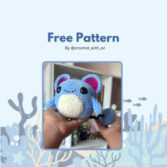 Create Your Own Cute Crochet Blue Mouse Plush Toy