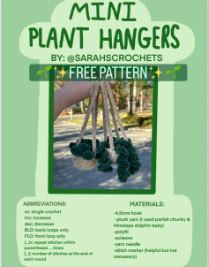 Create Your Own Mini Plant Hangers with Free Crochet Pattern