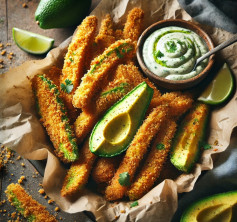 Crispy Avocado Fries with Zesty Lime Aioli