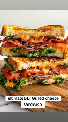 Crispy Bacon Bliss: Ultimate Cheesy BLT Delight
