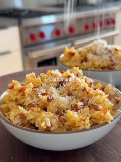 Crispy Carbonara Jasmine Rice Delight