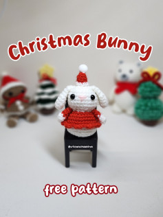 Crochet a Festive Christmas Bunny with This Free Pattern
