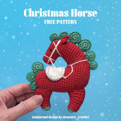 Crochet Amigurumi Christmas Horse Pattern for Festive Decorations