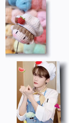 Crochet Chef Doll with Strawberry Hat Pattern