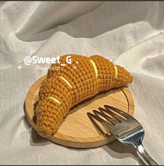 Crochet Croissant Pattern for Realistic Yarn Pastry