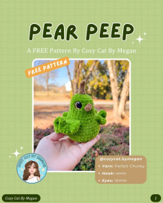 Crochet Cute Pear Bird Amigurumi Pattern Free Download