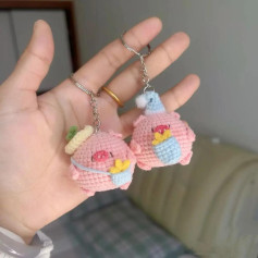 Crochet Cute Pig Keychain Patterns for Beginners