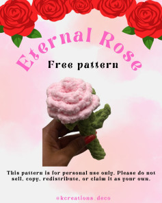 Crochet Eternal Rose Pattern for Personal Use Only