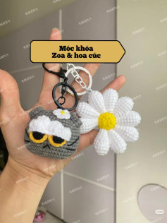 Crochet Keychain: Zoa and Daisy Pattern