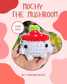 Crochet Mochy the Mushroom - Low Sew Amigurumi Pattern
