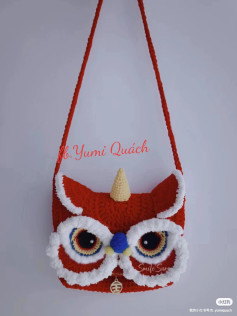 Crochet Owl Bag Pattern: Unique Design with Horn and Glasses