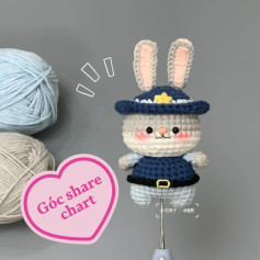 Crochet Pattern: Adorable Bunny in Police Uniform