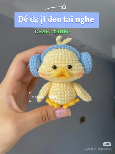 Crochet Pattern: Adorable Duckling with Headphones