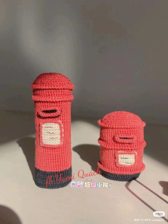 Crochet Pattern for Charming Red British Postboxes