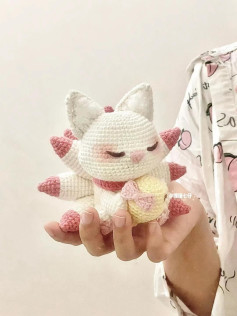 Crochet Pattern for Cute Nine-Tailed Fox Amigurumi