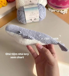 Crochet Pattern for Cute Whale Amigurumi Toy