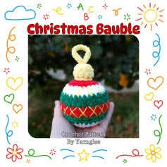 Crochet Pattern for Festive Christmas Bauble Ornament