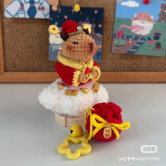 Crochet Prosperity Bear with Lucky Charm Accessories