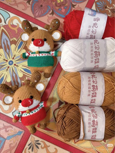 Crochet Reindeer Amigurumi Pattern for Christmas Decorations