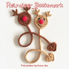 Crochet Reindeer Bookmark Pattern for Holiday Season Crafting
