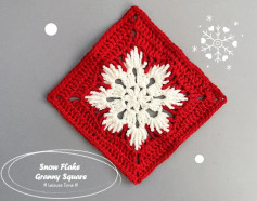 Crochet Snowflake Granny Square Pattern for Cozy Winter Projects