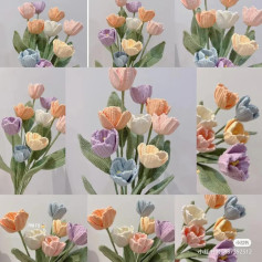 Crochet Tulip Bouquet: A Colorful DIY Decoration Project