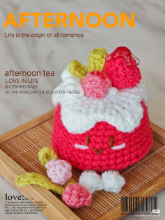 Crochet Your Own Afternoon Tea Dessert with Sweet Berry Toppings
