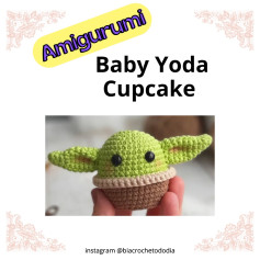 Cupcake Amigurumi do Baby Yoda: Um Charme em Crochê!