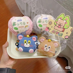 Cute Animal Crochet Pouches with Colorful Yarn Balls