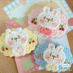 Cute Crochet Animal Brooch Patterns with Cherry Details