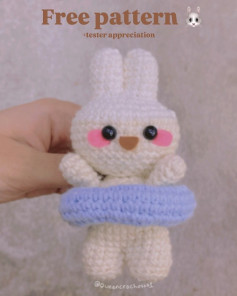 Cute Crochet Bunny with Floaty Free Pattern Download