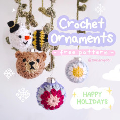 Cute Crochet Christmas Ornaments Pattern for Holiday Crafting