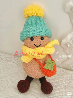Cute Crochet Doll with Hat and Scarf Pattern