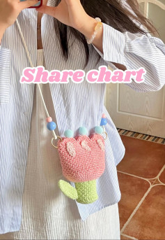 Cute Crochet Flower Bag with Beads for Stylish Outfits