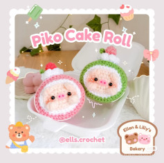 Cute Crochet Pattern for Adorable Piko Cake Roll Toys