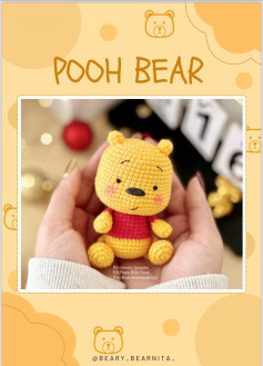 Cute Crochet Pooh Bear Amigurumi Pattern in Your Hands