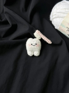 Cute Crochet Tooth and Toothbrush Pattern for Beginners