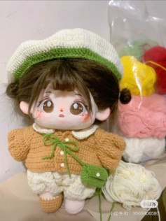 Cute Crocheted Doll with Hat and Outfit Pattern