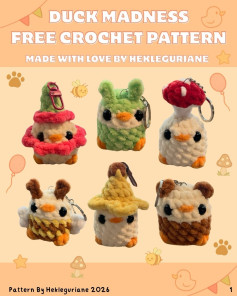 Cute Duck Keychain Crochet Patterns for Free Crafting Fun