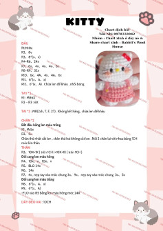 Cute Kitty Crochet Pattern with Detailed Instructions and Visual Guide