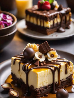 Decadent Caramel Chocolate Cheesecake Brownie Delight