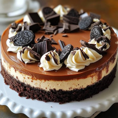 Decadent Triple Chocolate Oreo Cheesecake Delight
