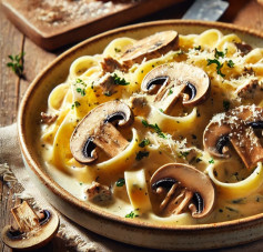 Decadent Truffle & Mushroom Cream Tagliatelle