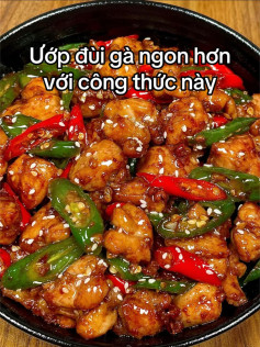 Đùi gà sốt cay ngọt hấp dẫn